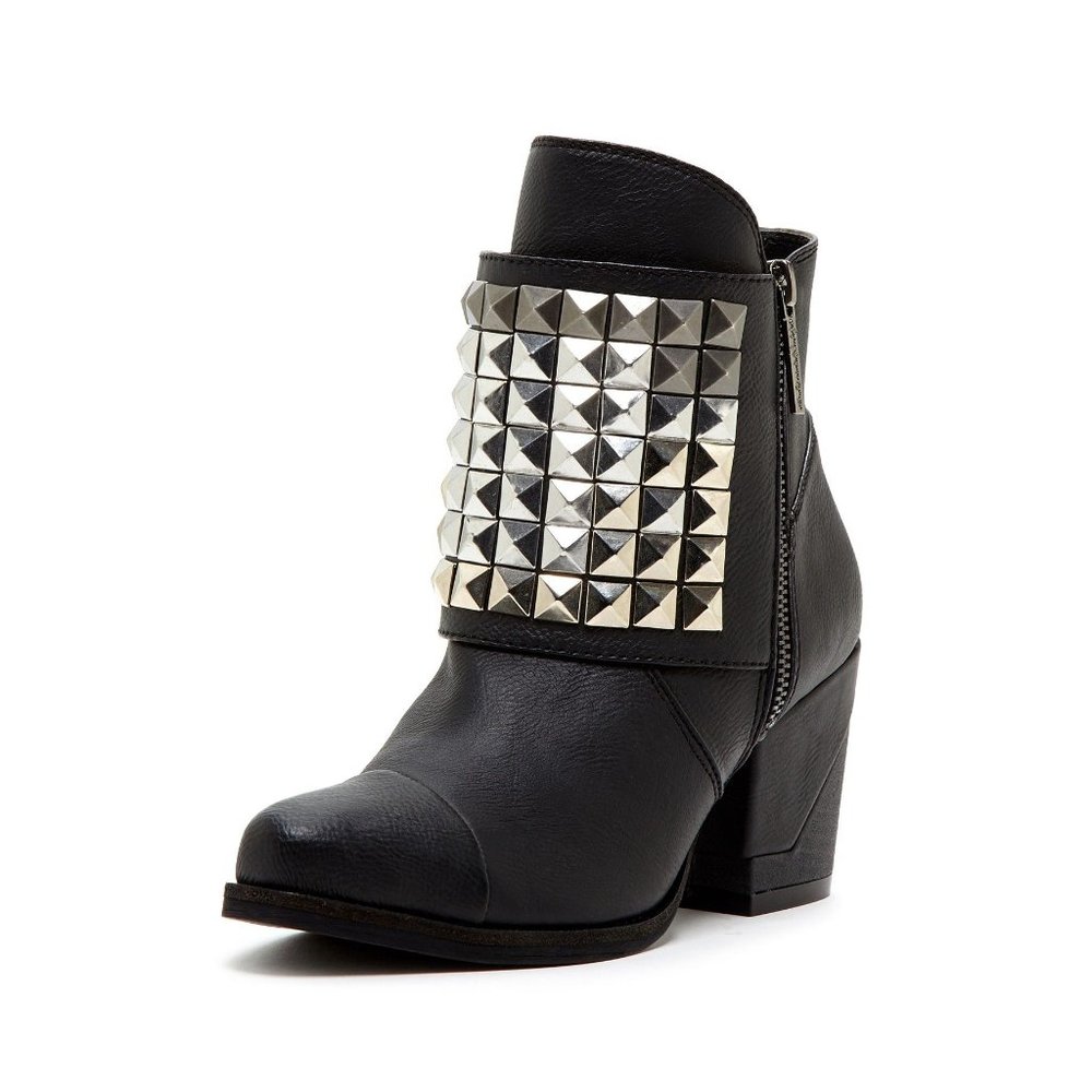 Michael Antonio Studio Marcos Black Studded Ankle Boots Punk Goth Metal Biker